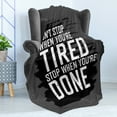 thumbnail image 4 of Fitness Soft Flannel Fleece Throw Blanket, Words Dont Stop Encouraging Keep Moving Brush Strokes, Cozy Plush for Indoor and Outdoor Use, 60" x 80", Charcoal Grey White, by Ambesonne, 4 of 5