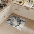 thumbnail image 2 of ODIKA 3'x5' Grey Watercolor Abstract Flowing Washable Area Rug Marble Veined Pattern with Fluid Non-Slip, Flatweave, Easy Care for Hallway, Laundry Room, 2 of 7