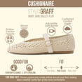 thumbnail image 3 of Cushionaire Graff Mary Jane Shoes for Women, Woven Ballet Flats with Adjustable Buckle Strap, Lightweight Slip On Shoes, 3 of 15