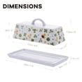thumbnail image 3 of Butter Dish With Lid, Butter Dish With Lid For Countertop, French Butter Dish For Cafeteria Kitchen Countertop Without Knife-Four Leaf Clover-19x9x7.5cm, 3 of 6