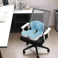 thumbnail image 3 of AuroraX Ergonomic Low Back Office Chair Cushion Comfort Soft Memory Foam Seat Cushion for Tailbone Pain, Sciatica, Coccyx Pain, Back Pain, and Hemorrhoid Relief, 3 of 6