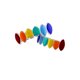 thumbnail image 2 of Rainbow Grills 14K chapado en oro Hiphop Colorful Rainbow Vampire Teeth Grills + Extra 2 Molding Bars SILVER Jormftte LRWJ454-2, 2 of 5