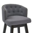 thumbnail image 5 of Home Square 2 Piece Swivel Wood Tufted Barstool Set in Espresso, 5 of 11