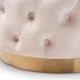 thumbnail image 2 of Ottoman Baxton Studio Valeria Glam, tela de terciopelo beige claro, 2 of 7