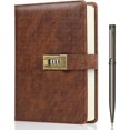thumbnail image 1 of Brown lock diary, A5 PU leather lock diary 240 pages, Vintage Loc, 1 of 3