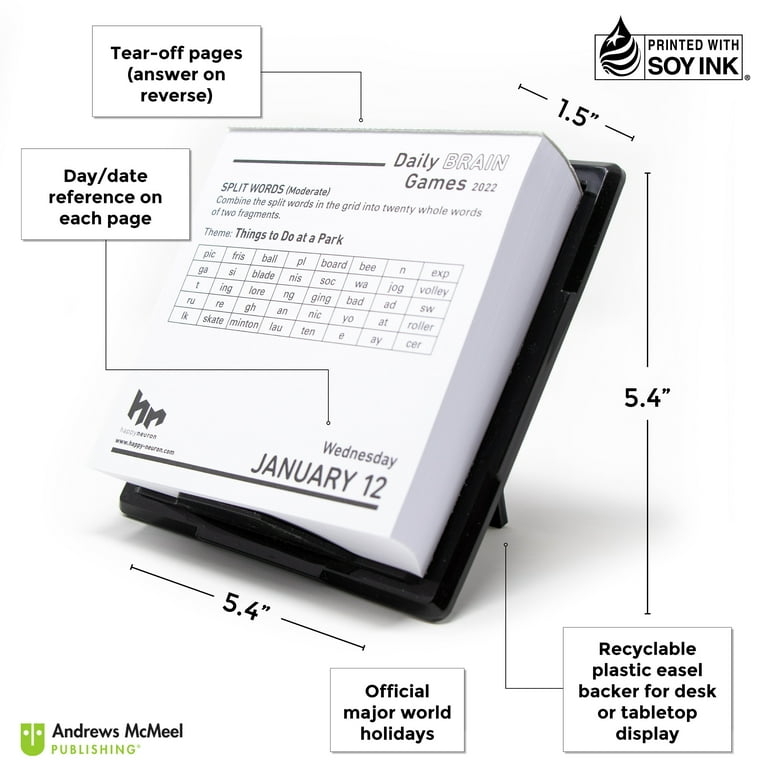 Daily Brain Games 2023 Day-to-Day Calendar: HAPPYneuron