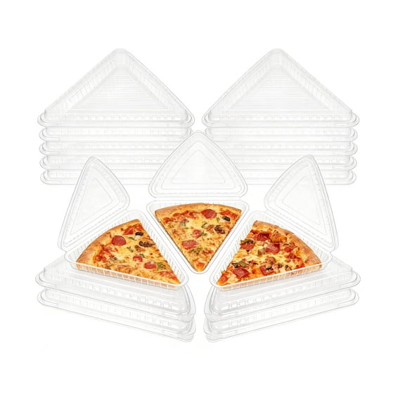 Heyingu 25Pcs Pie Container with Lid Fits 10”-12 Triangle Dessert Cake Box Individual Cheesecake Containers for Take Out Packaging