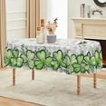 thumbnail image 3 of St. Patricks Day Tablecloth 60×84 Inch Oval, Buffalo Plaid Shamrock Eucalyptus Washable Seasonal Table Cover for Party Picnic Dinner Decor, 3 of 6