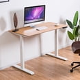thumbnail image 3 of Gymax 53'' Wide Electric Height Adjustable Standing Desk Sit to Stand Dual Motor White, 3 of 10