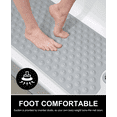 thumbnail image 3 of OTHWAY No Suction Cup Bath Mat: 39x16inch Extra Long Bathmat, Machine Washable, Made of Nature Rubber, Protect Your Bathtub (Gray), 3 of 10