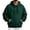 Dark Green #026, variant on Men's Solid Color Pullover Hoodie with Drawstring Hood and Kangaroo Pocket Casual Sweatshirt Top, S-3XL