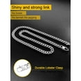 thumbnail image 2 of AHA Lifestyles 6MM Cuban Chain Necklace - Unisex - White Gold - 20 Inch, 2 of 6