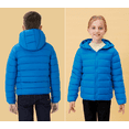 thumbnail image 4 of SOLOCOTE Girls Boys Winter Coats, Kids Lightweight Water-Resistant Windproof Packable Hooded Down Like Padding Jacket 4-12 Years, 4 of 8