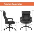 thumbnail image 2 of BestOffice Big & Tall Pu Leather Ergonomic High Back Executive Office Chair Black, 2 of 7