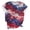 Multicolor, variant on Aboser 250th Anniversary USA Shirt Women Short Sleeve Patriotic Tops Plus Size Crewneck Holiday Tshirts Fashion Tie Dye American Flag Graphic Tees