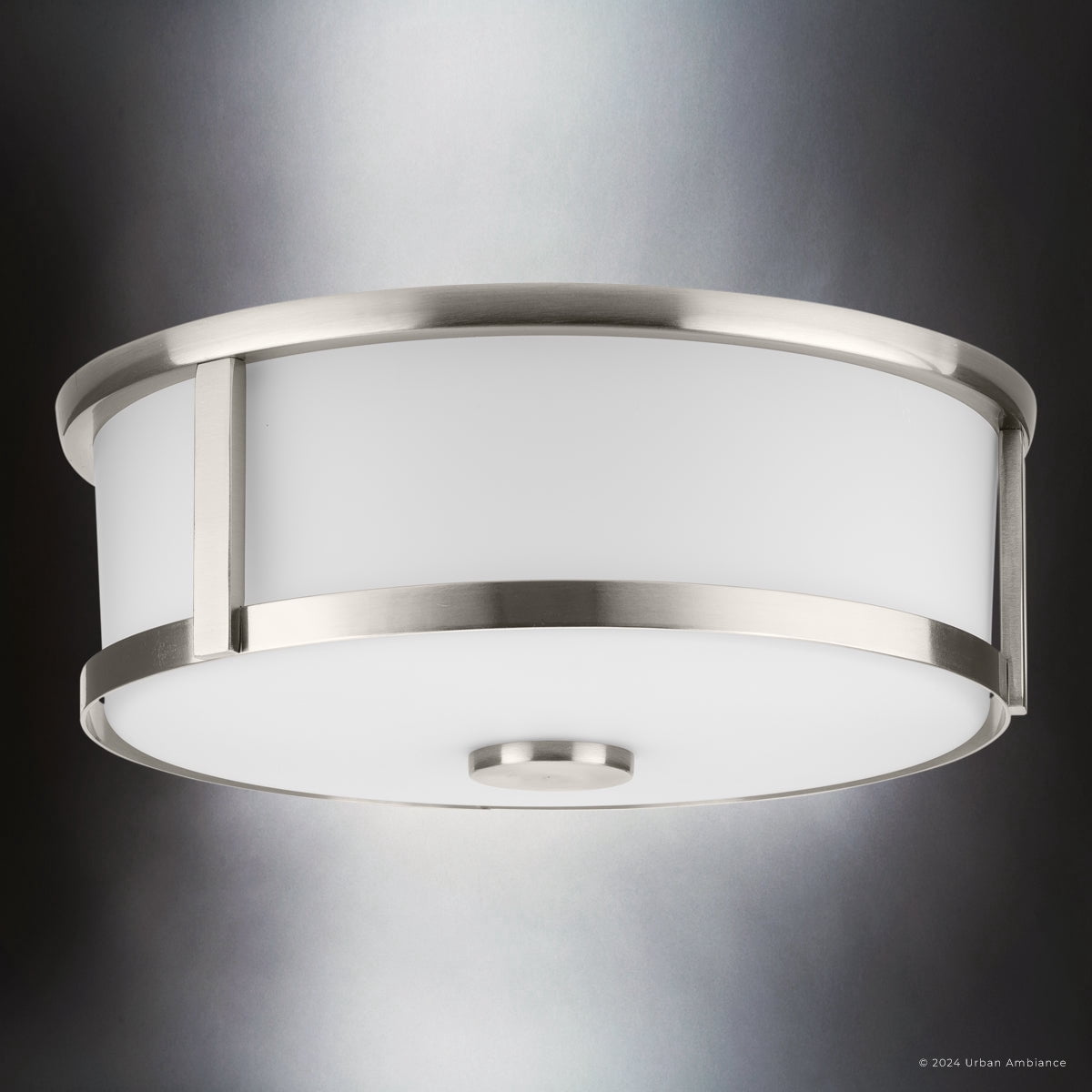 Luxury Modern Farmhouse Ceiling Light, Brushed Nickel, UHP4597