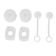thumbnail image 1 of Tapón de paja para taza, tapa de cubierta de pajilla reutilizable sellada, tapones para derrames redondos cuadrados, juego de tapón de fuga de silicona transparente, 6 uds., 1 of 14
