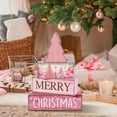 thumbnail image 4 of Bloques decorativos de madera rosa para árboles de Navidad, sombreado de líneas, 4 of 6
