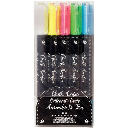 Erasable Chalk Markers 5Pk Ast