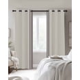thumbnail image 3 of Simple Farmhouse Style, Blackout Curtains 45 Inches Long for Bedroom, Abstract Grey Geometric Stripe Thermal Insulated Room Darkening Black Out Window Curtain Panels Grommet Drapes for Living Room, 3 of 8