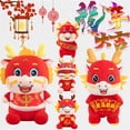 thumbnail image 4 of 2024 New Year Chinese Zodiac Dragon Plush Toy Cute Stuffed Red Dragon Mascot Plushies Doll Soft Pillow for Kids New Years Decor, 4 of 8