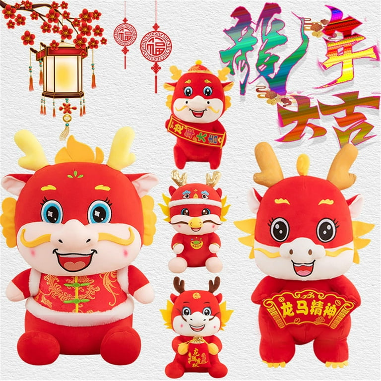 2024 New Year Chinese Zodiac Dragon Plush Toy Cute Stuffed 2024 New Year Chinese Zodiac Dragon Plush Toy Cute Stuffed