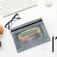 thumbnail image 4 of Luoshdecor Pencil Pouch for 3 Ring Binder,Zipper 3 Ring Binder Pencil Pouch with Clear Window Large Capacity Pen Holder Case Class Office Organizers, 4 of 6