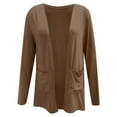 thumbnail image 4 of Womens Casual Lightweight With Pocketes Long Sleeve Open Front Cardigan Chiffon Cardigan plus Size Cardigans for Women 3x Cardigan Women Fall Sweat Coat for Women Braid Front Cardigan Sweater for, 4 of 6