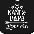 thumbnail image 4 of Inktastic Nani and Papa Love Me Grandchild Boys or Girls Baby Bib, 4 of 4