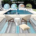 thumbnail image 3 of Alfombra exterior GAOMON, 274x366 cm, impermeable, plegable, azul/gris, 3 of 6