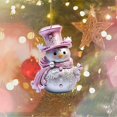 thumbnail image 5 of Pink and Silver Snowman Christmas Ornament, Festive Hanging Decor for Home and Holiday Season Ambiance, for Adding a Touch of Elegance to Christmas Tree - D, 5 of 5