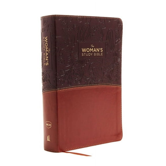 The NKJV, Woman's Study Bible, Fully Revised, Imitation Leather, Brown/Burgundy, Full-Color: Receiving God's T, (Hardcover)