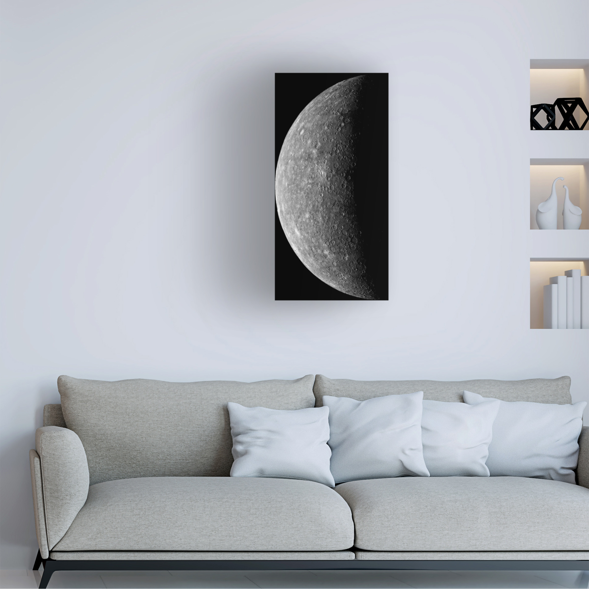 Trademark Fine Art Print Collection Planet Mercury March 24 1974 Canvas Wall Art - 24x47