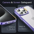 thumbnail image 4 of JETech Case for iPhone 15 Pro 6.1-Inch, Non-Yellowing Shockproof Phone Bumper Cover, Anti-Scratch Clear Back (Light Purple), 4 of 6