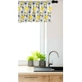 thumbnail image 3 of Ambesonne Floral Window Valance, Abstract Flowers with Many Patterns Dots and Stripes Petals Modern Design, Curtain Valance for Kitchen Bedroom Decor with Rod Pocket, 54" X 12", Grey Black and Yellow, 3 of 3