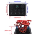 thumbnail image 2 of Geloo 8 Gang Marine Switch Panel 12V Toggle Rocker Switch Panel with Dual USB Socket for Universal Boat Car Truck, 2 of 8