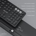 Rechargeable Wireless Bluetooth Keyboard, Jelly Comb Full Size Multi