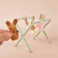 thumbnail image 4 of Dollhouse Garment Rack With 4 Clothpins Miniature For Model Scene Decoration, 4 of 4