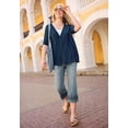 thumbnail image 5 of Woman Within Plus Size Petite Stretch Denim Five-Pocket Capri Jeans, 5 of 5
