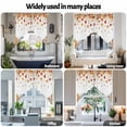 thumbnail image 2 of Swag Curtains Valances for Windows, Orange Fall Thanksgiving Pumpkin Short Kitchen Window Curtains Over Sink, Sunflower Leaves Cafe Curtains Panel Set Of 2,Rod Pocket, 63 Inches Length White, 2 of 8