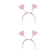thumbnail image 4 of Minnieouse Cintas para el pelo Lentejuela elegante en forma de corazón con resorte Antideslizante Accesorios para peinados Diademas Concierto de cheque rosa 2Conjunto, 4 of 6