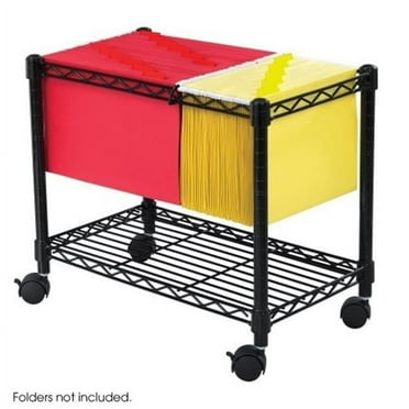 Safco  14''W x 24''D Wire Mobile File - Black