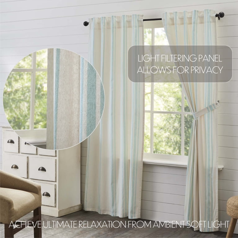 Tobacco Cloth Antique White Tier Curtains - Set Of 2, 36x36 Inches, 100% Cotton, Rod Pocket, Farmhouse Style
