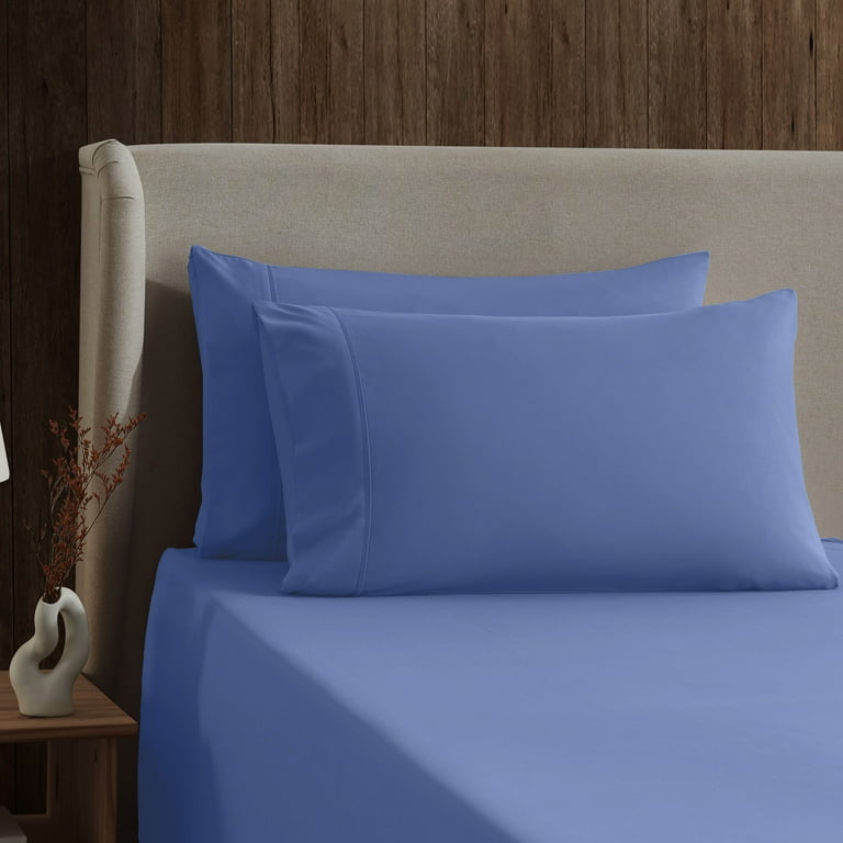 Nestl Extra Deep Pocket Sheets Set - California King Size, 4-Piece, Stone Blue, Fits Mattresses 18-24 Inches Deep