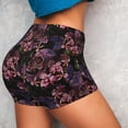 thumbnail image 2 of Sikiie Orchids Flowers Print Workout Shorts Women Scrunch Butt Gym Shorts Seamless High Waist Tummy Control Yoga Biker Athletic Shorts, 2 of 5