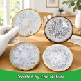 White Geode Agate Drink Coasters, Set Of 4, 5.04 Inch Square Stone ...