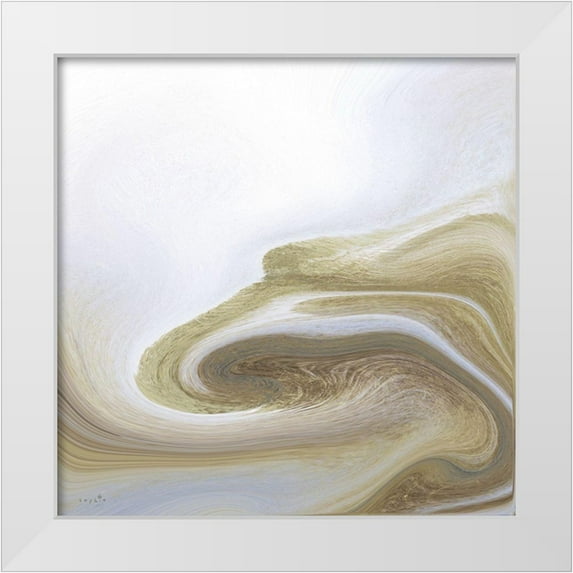 Sophie 6 26x26 White Modern Wood Framed Museum Art Print Titled - Coffee Swirls
