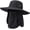 Black, variant on Sun Hat Bucket Hats for Men Women, Outdoor Wide Brim Fishing Hat with Detachable Face Cover & Neck Flap, UV Protection Cap, for Beach Hiking Gardening Use