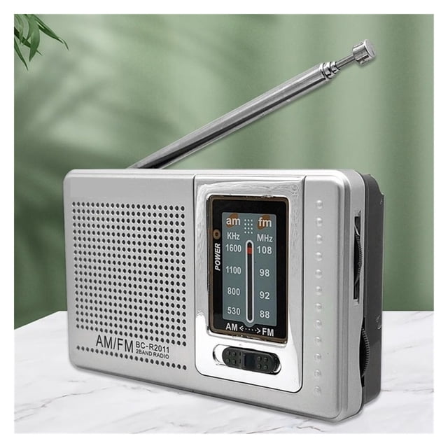 Antenne Télescopique Réception Facile à Transporter Mini Portable Récepteur AM FM Radio Double Bande Cadeau pour les Personnes Âgées BC-R2011, Facile à Utiliser