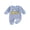 Blue, variant on Loicainy Infant Baby Boy Fall Stripe Romper 3 6 12 18 Months Tractor Embroidery Waffled Long Sleeve Bodysuit